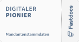 Logo: Fastdocs: "Digitaler Pionier Mandantenstammdaten"